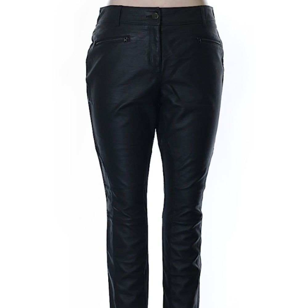 Faux leather pants